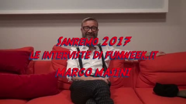 Sanremo 2017, intervista a Marco Masini 'Il mio omaggio a Giorgio Faletti'