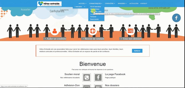 Vétos-Entraide Le site Internet
