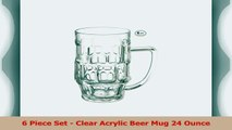 6 Piece Set  Crystal Clear Acrylic Beer Mug Plastic Tumbler 24 oz 8f946f92