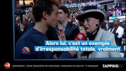 Quotidien : Pour Geneviève de Fontenay, François Fillon est "à dégager" (vidéo)