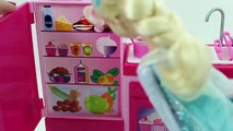 FROZEN Elsa Barbie Doll Barbie Bathtime Barbie Doll House Kitchen and Bathroom Toy Videos