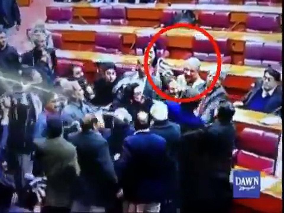 What Shah Mehmood Qureshi Did When PTI and PMLN MNA's Were Fighting in Parliament ??