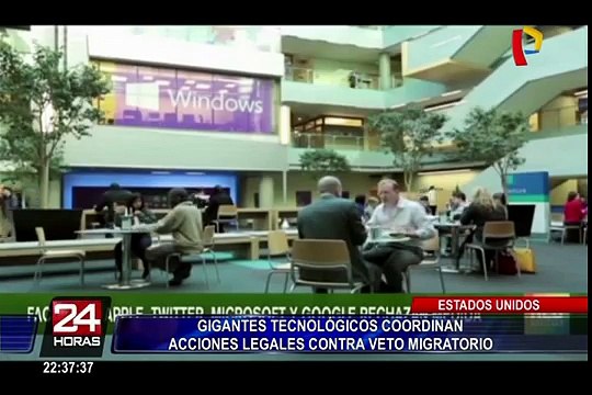 Gigantes tecnológicos coordinan acciones legales contra veto migratorio