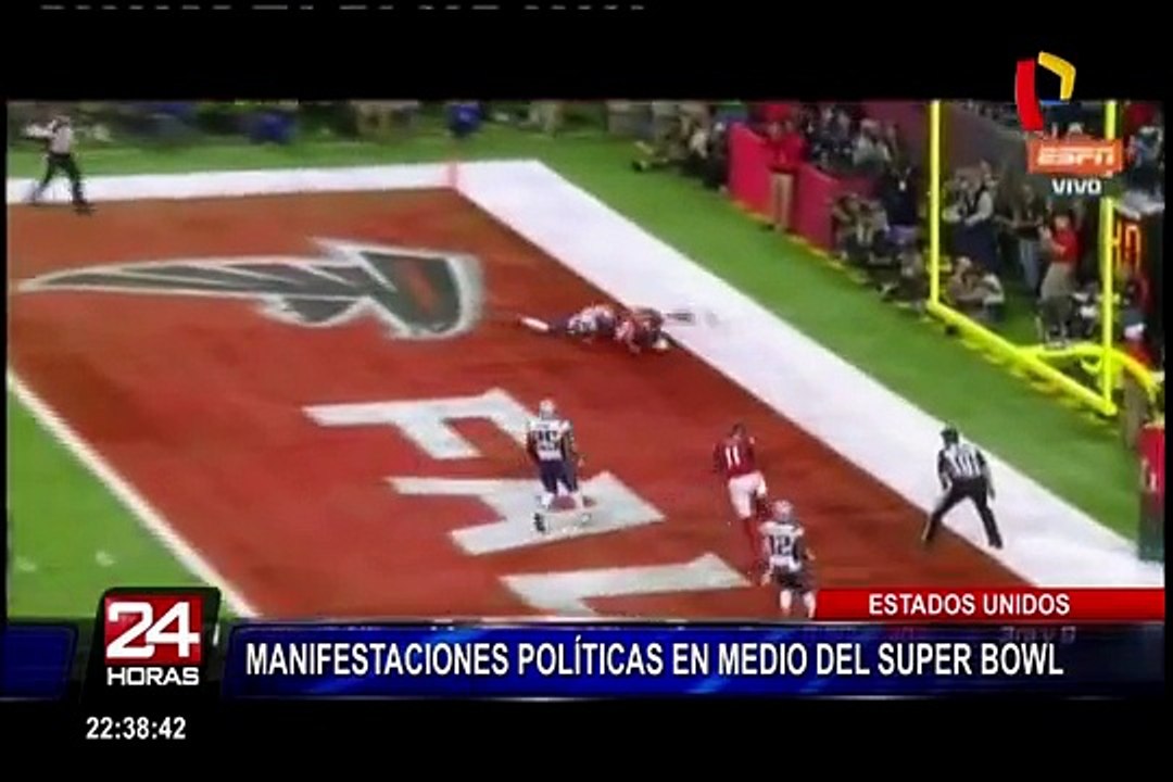 Manifestaciones políticas en medio del Súper Bowl