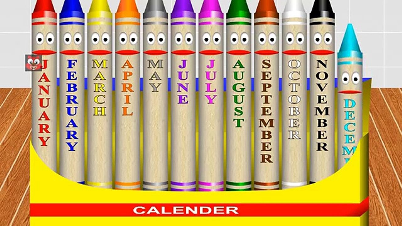 Calendar Crayons Teach Months of the Year for Kids