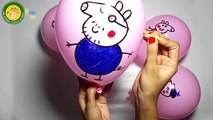 Learn Colors With Balloons | Peppa Pig Balloon Finger Family| Peppa Pig Finger Family baby kid songs