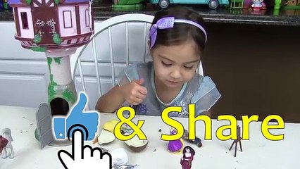 BIG RAPUNZEL TOWER CASTLE TANGLED Kinder Surprise Egg Kids Toys Review Disney Princess Videos