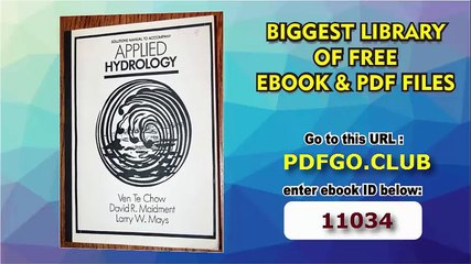 Applied Hydrology_ Solutions Manual