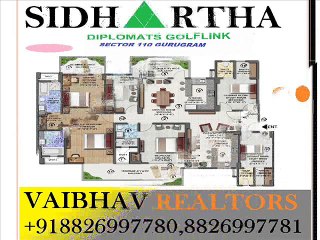 Sidhartha Diplomats Golf Link Per Floor Three Unit Sector 110 Gurgaon Haryana 8826997780