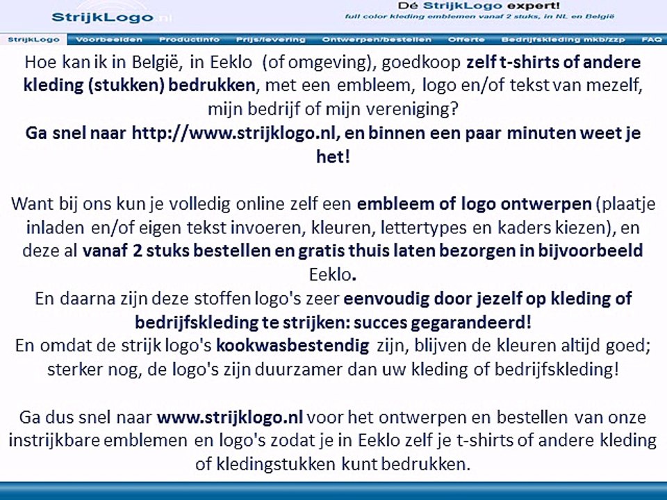 Zelf kleding bedrukken Eeklo