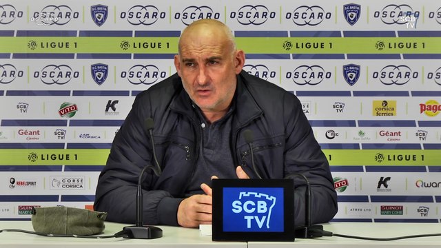 Bastia-Nantes : Conf. d''avant-match de F. Ciccolini