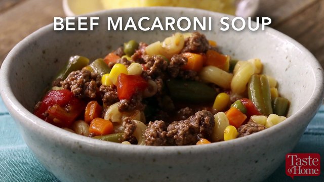Beef Macaroni Soup