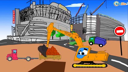 ✔ Ekskavatörün maceraları çocuklar için / Arabalar hakkında çizgi filmlerinin koleksyonu / Bölüm 4