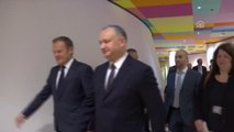Moldova Cumhurbaşkanı Dodon, AB Konseyi Başkanı Tusk Ile Görüştü