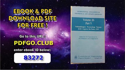 Proceedings (Verhandlungen) of the International Association of Theoretical and Applied Limnology