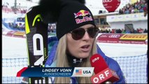 Lindsey Vonn St.Moritz SG Interview 2017