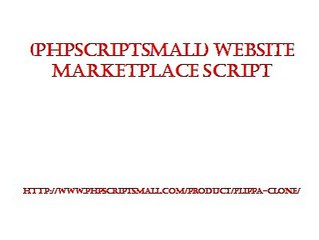 (Phpscriptsmall) Website Marketplace Script