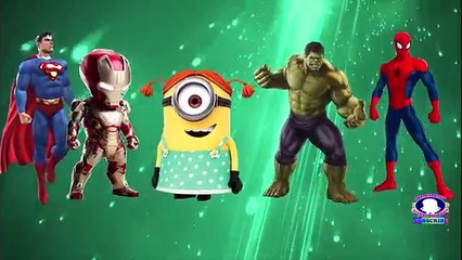 Download Video: Superheros Finger FAmily Song | Daddy Finger Ironman Hulk Minions | Finger Family Nursery Rhymes