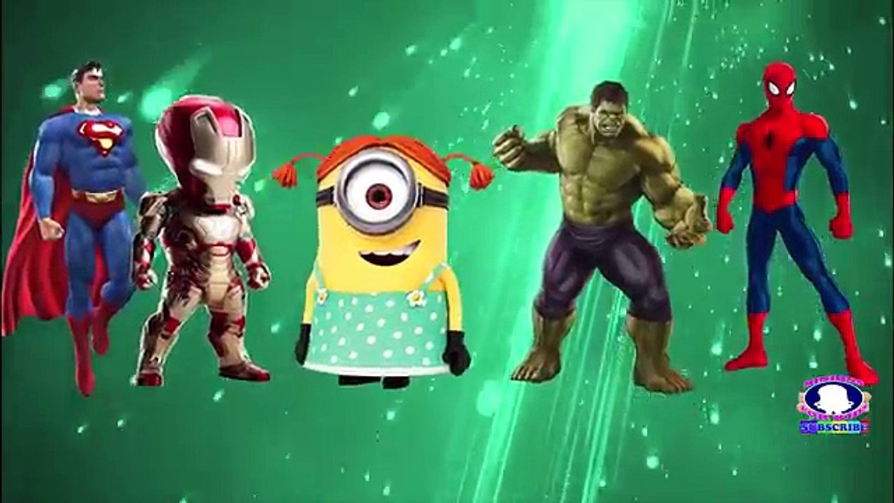 Superheros Finger FAmily Song | Daddy Finger Ironman Hulk Minions | Finger Family Nursery Rhymes