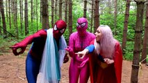 Joker Girl Date Prank vs Thor & Wonder Woman w/ Frozen Elsa, Blue Spiderman, Ariel, Harley