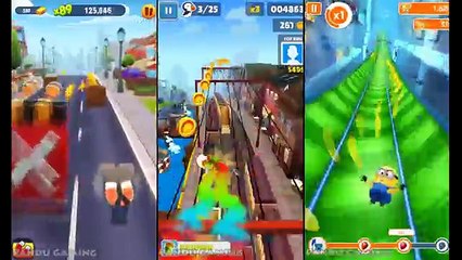 Talking Tom Gold Run Vs Subway Surfers Vs Despicable Me: Minion Rush!