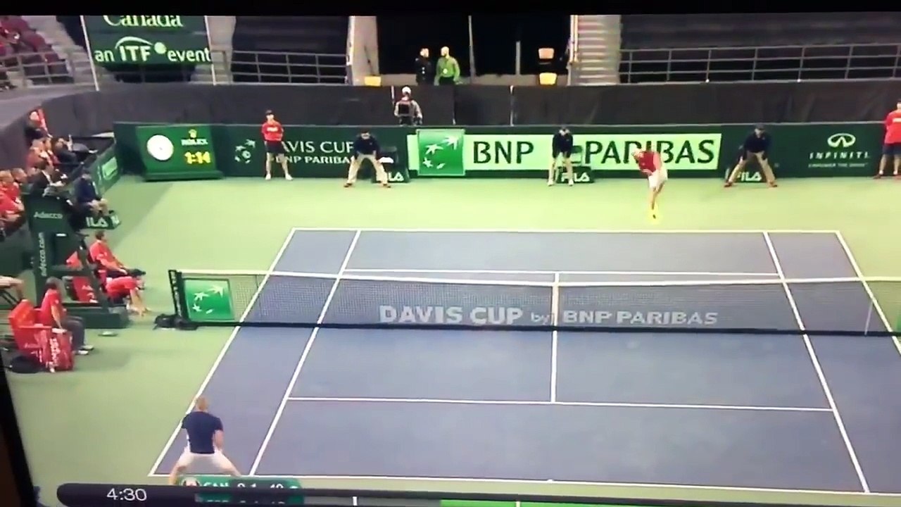 Denis Shapovalov disqualified for HITTING umpire in face!!! - TENNIS DAVIS CUP