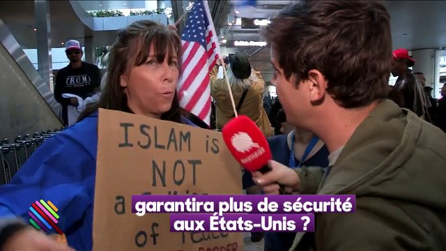 Le journaliste de Quotidien Martin Weill recadre une militante Muslim Ban