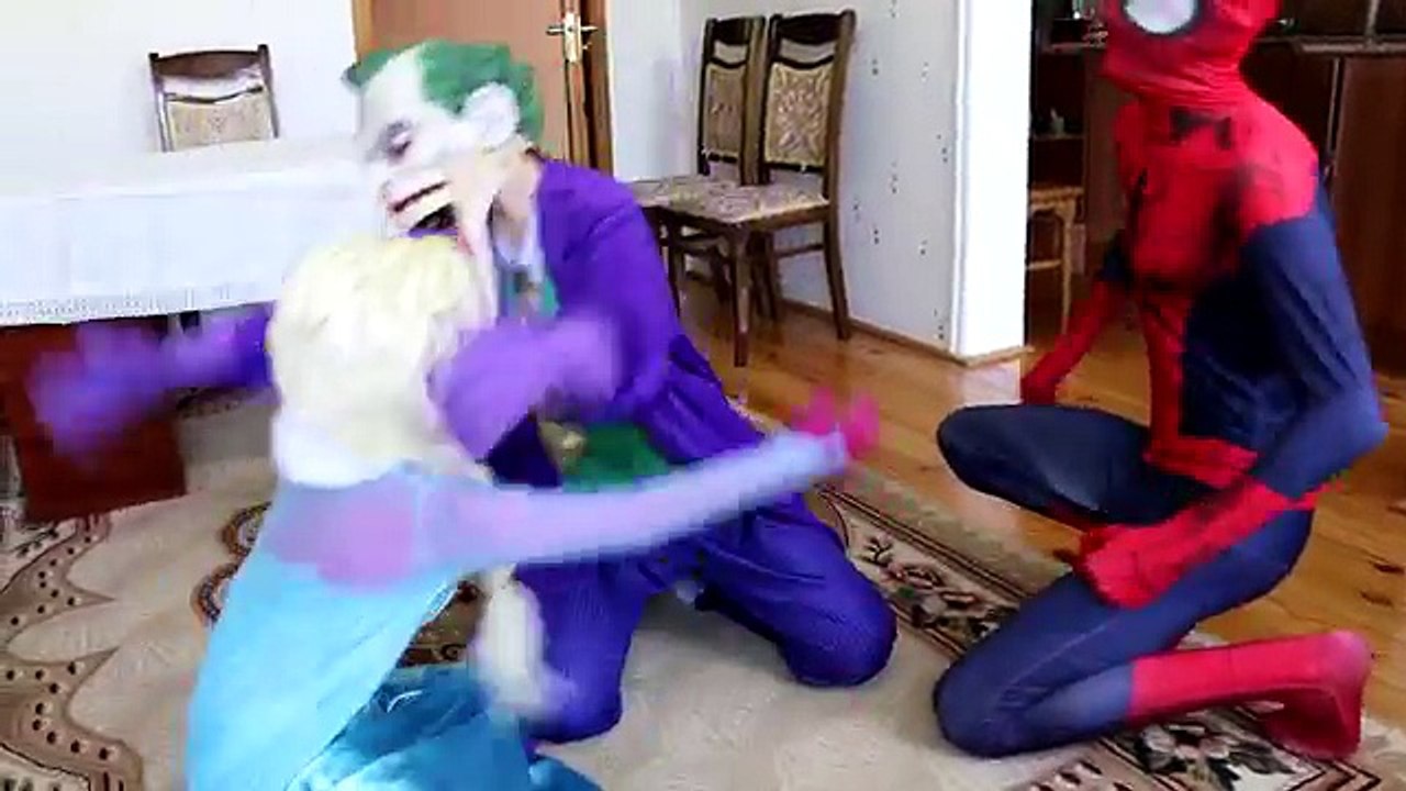 Pregnant Frozen Elsa vs Poop Baby Potty Training w/ Spiderman vs Frozen Elsa Joker - Funny Superhero