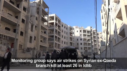 Air strikes on Syrian ex-Qaeda branch kill over 25: monitor