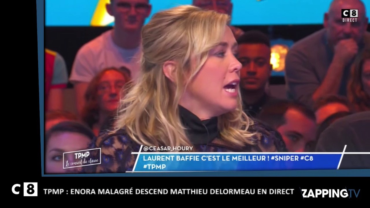 TPMP : Enora Malagré descend Matthieu Delormeau en direct