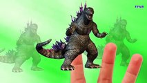 Godzilla Finger Family Rhymes for Children | Godzilla Cartoons | Finger Family Nursery Rhymes