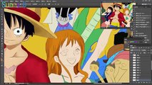 How to Draw: Manga Comic One Piece OP Photoshop PS |SunnyD|