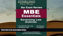 PDF [DOWNLOAD] Sterling Bar Exam Review MBE Essentials: Governing Law Outlines (Sterling Test