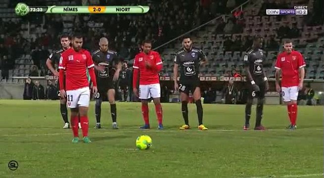 Teji Savanier Penalty Goal HD - Nimes 3-0 Niort 07.02.2017