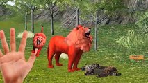 Wild Animals Colors Gorilla Tiger Lion Finger Family Nursery Rhymes | Dinosaurs Finger Family Rhymes