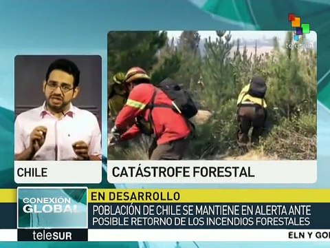 Chile: mantienen estado de catástrofe en zonas afectadas por incendios