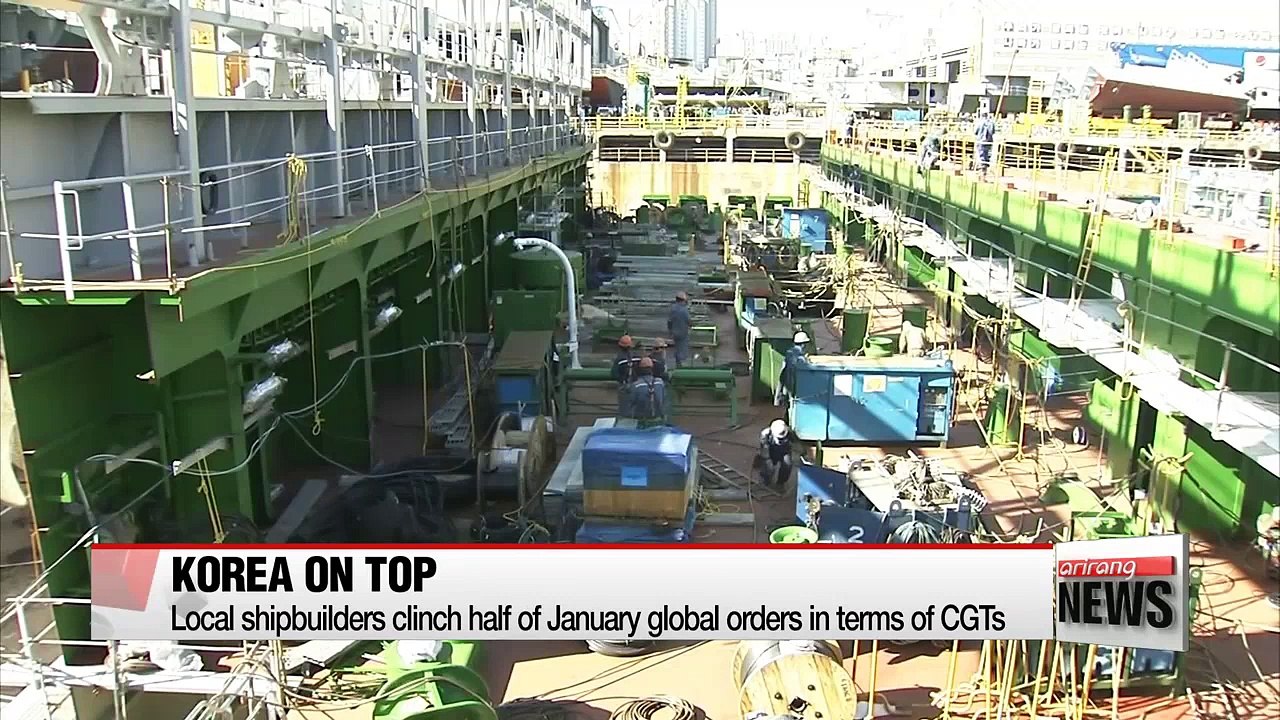 Korean shipbuilders sweep half of global orders in January