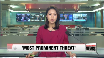 Trump administration considers N. Korea 'most prominent threat'