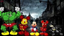 Ironman Mickey Mouse Spiderman Superman Spooky Adventure Finger Family Song!