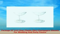 Package Of 144 Clear Plastic Mini Champagne Glasses For Wedding And Party Favors d67aebb9