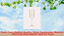 My Table Talk Set of 4  Tritan Sparkle Champagne Flute  Gold   2015 New Item b6d1dd16