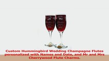 Custom Hummingbird Wedding Champagne Flutes personalized with Names and Date and Mr and fa430d44