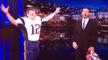 Matt Damon Crashes 'Kimmel' Dressed as Tom Brady