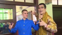 PIKOTARO Finally Meets Justin Bieber And Teaches Him How To Dance To 