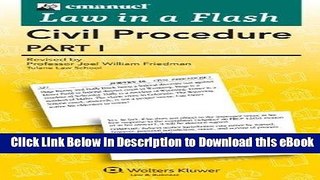 [Read Book] Law in a Flash Cards: Civil Procedure Part I Kindle