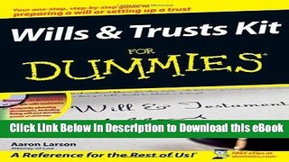 [Read Book] Wills and Trusts Kit For Dummies Kindle