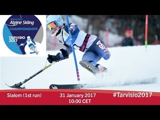 Slalom 1st run | 2017 World Para Alpine Skiing Championships, Tarvisio