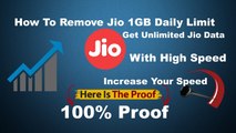 Remove Jio 1 GB Data Limit And Get 100 GB Daily With Real Proof   100% Works 2017 NO ROOT