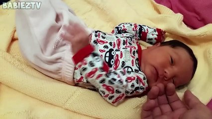 6 Days Old Baby Yawning Funny For The First Time -  Baby Lile Videos-0TbcXQN2-gw