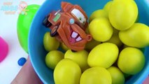 Surprise Eggs M&Ms Candy Toys Mater Cars 2 Phineas and Ferb Disney Pixar Playing for Children